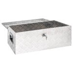vidaXL Cutie de depozitare, argintiu, 80x39x30 cm, aluminiu vidaXL Cutie de depozitare, argintiu, 80x39x30 cm, aluminiu