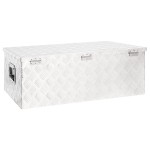 vidaXL Cutie de depozitare, argintiu, 90x47x33,5 cm, aluminiu vidaXL Cutie de depozitare, argintiu, 90x47x33,5 cm, aluminiu
