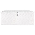 vidaXL Cutie de depozitare, argintiu, 100x55x37 cm, aluminiu vidaXL Cutie de depozitare, argintiu, 100x55x37 cm, aluminiu