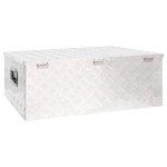 vidaXL Cutie de depozitare, argintiu, 100x55x37 cm, aluminiu vidaXL Cutie de depozitare, argintiu, 100x55x37 cm, aluminiu