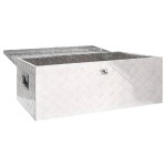 vidaXL Cutie de depozitare, argintiu, 100x55x37 cm, aluminiu vidaXL Cutie de depozitare, argintiu, 100x55x37 cm, aluminiu