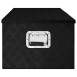 vidaXL Cutie de depozitare, negru, 100x55x37 cm, aluminiu vidaXL Cutie de depozitare, negru, 100x55x37 cm, aluminiu