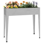 vidaXL Jardinieră de grădină, 100,5x40,5x90 cm, oțel galvanizat vidaXL Jardinieră de grădină, 100,5x40,5x90 cm, oțel galvanizat