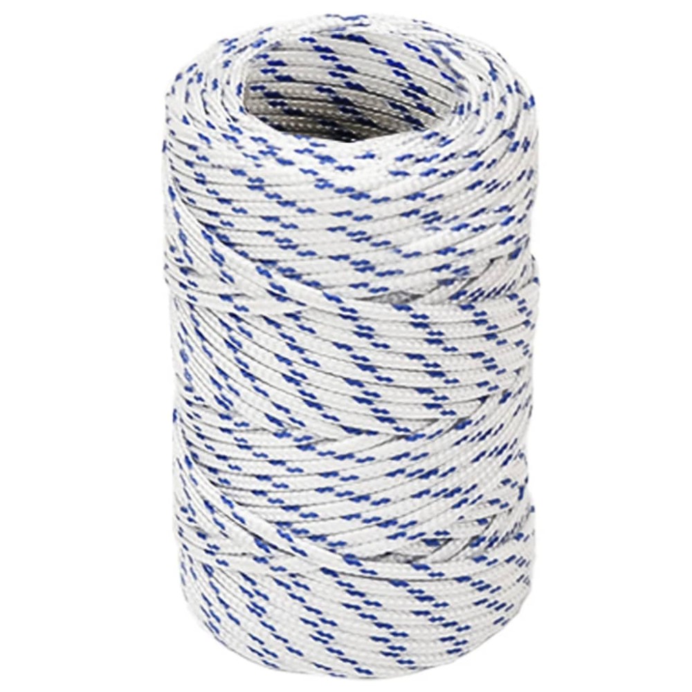 vidaXL Frânghie de barcă, alb, 2 mm, 25 m, polipropilenă