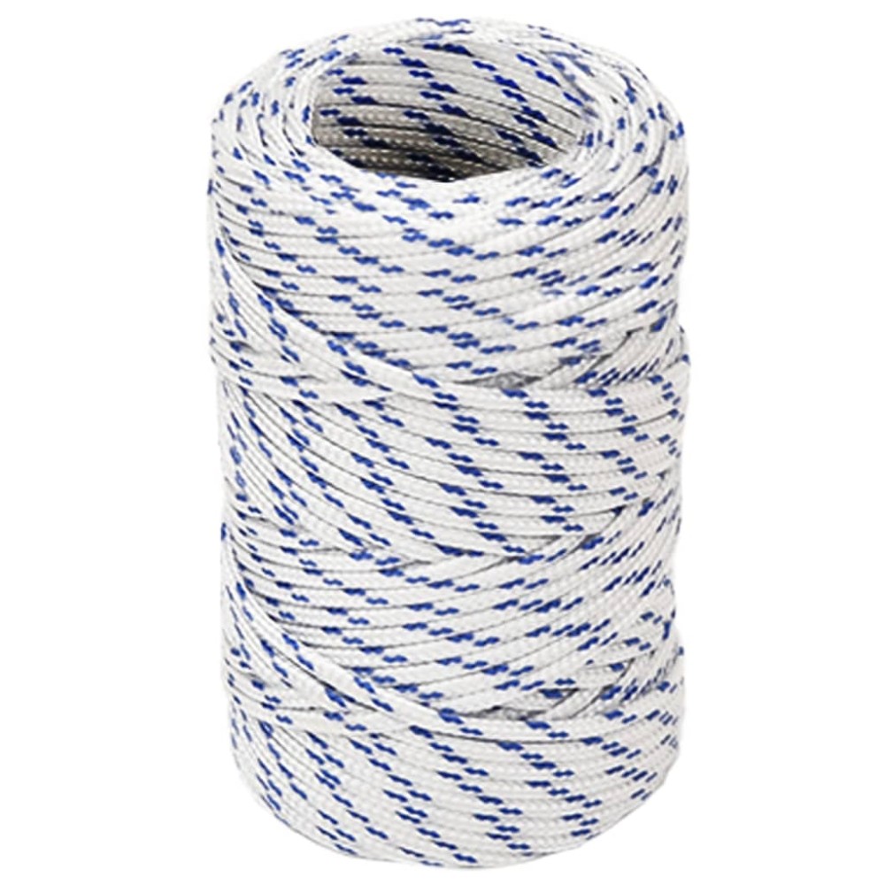 vidaXL Frânghie de barcă, alb, 2 mm, 50 m, polipropilenă