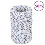 vidaXL Frânghie de barcă, alb, 2 mm, 50 m, polipropilenă vidaXL Frânghie de barcă, alb, 2 mm, 50 m, polipropilenă