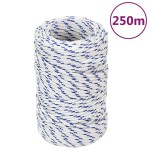 vidaXL Frânghie de barcă, alb, 2 mm, 250 m, polipropilenă vidaXL Frânghie de barcă, alb, 2 mm, 250 m, polipropilenă
