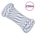 vidaXL Frânghie de barcă, alb, 3 mm, 250 m, polipropilenă vidaXL Frânghie de barcă, alb, 3 mm, 250 m, polipropilenă