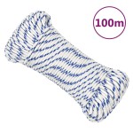 vidaXL Frânghie de barcă, alb, 5 mm, 100 m, polipropilenă vidaXL Frânghie de barcă, alb, 5 mm, 100 m, polipropilenă