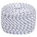 vidaXL Frânghie de barcă, alb, 6 mm, 50 m, polipropilenă vidaXL Frânghie de barcă, alb, 6 mm, 50 m, polipropilenă
