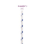 vidaXL Frânghie de barcă, alb, 6 mm, 50 m, polipropilenă vidaXL Frânghie de barcă, alb, 6 mm, 50 m, polipropilenă