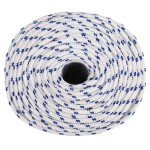 vidaXL Frânghie de barcă, alb, 10 mm, 100 m, polipropilenă vidaXL Frânghie de barcă, alb, 10 mm, 100 m, polipropilenă