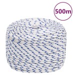 vidaXL Frânghie de barcă, alb, 10 mm, 500 m, polipropilenă vidaXL Frânghie de barcă, alb, 10 mm, 500 m, polipropilenă