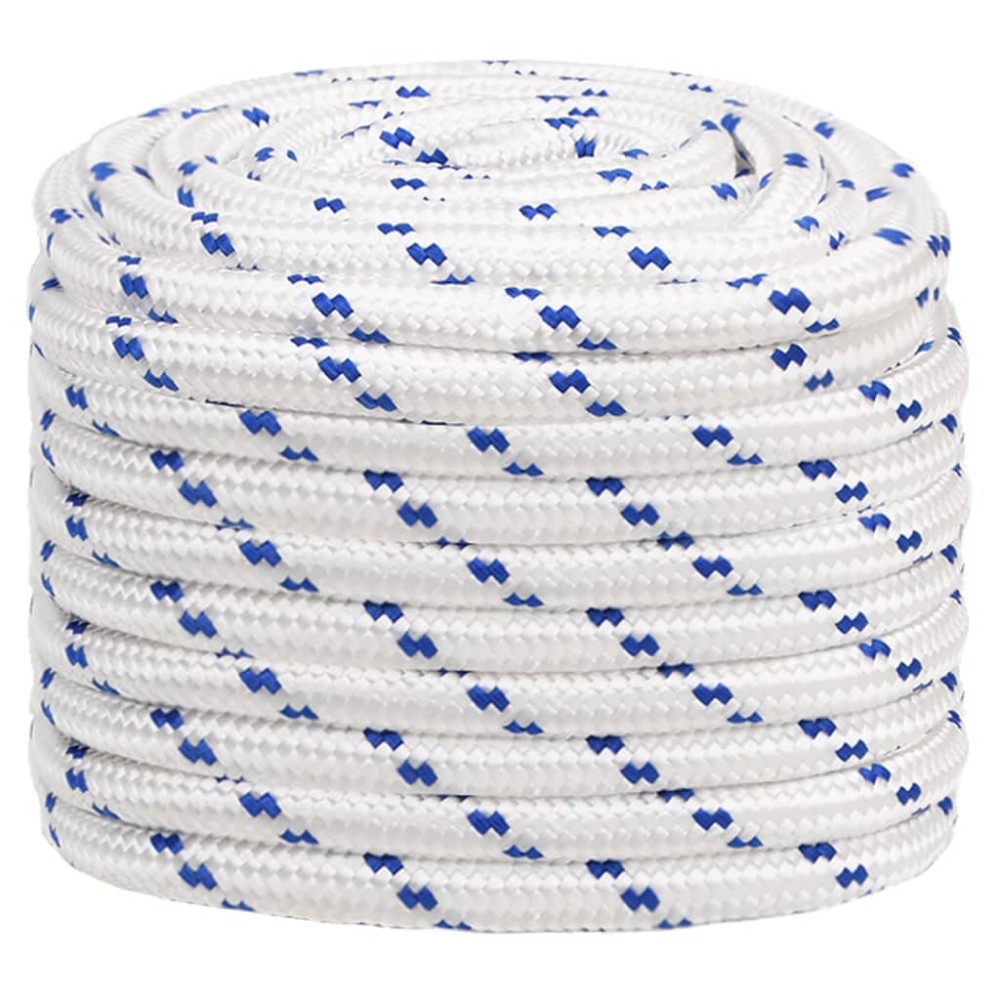 vidaXL Frânghie de barcă, alb, 20 mm, 25 m, polipropilenă