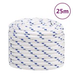 vidaXL Frânghie de barcă, alb, 20 mm, 25 m, polipropilenă vidaXL Frânghie de barcă, alb, 20 mm, 25 m, polipropilenă