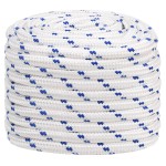 vidaXL Frânghie de barcă, alb, 20 mm, 100 m, polipropilenă vidaXL Frânghie de barcă, alb, 20 mm, 100 m, polipropilenă