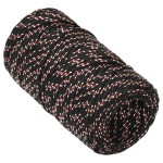 vidaXL Frânghie de barcă, negru, 2 mm, 25 m, polipropilenă