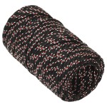 vidaXL Frânghie de barcă, negru, 2 mm, 100 m, polipropilenă vidaXL Frânghie de barcă, negru, 2 mm, 100 m, polipropilenă