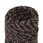 vidaXL Frânghie de barcă, negru, 2 mm, 100 m, polipropilenă vidaXL Frânghie de barcă, negru, 2 mm, 100 m, polipropilenă