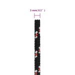 vidaXL Frânghie de barcă, negru, 3 mm, 50 m, polipropilenă vidaXL Frânghie de barcă, negru, 3 mm, 50 m, polipropilenă