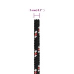 vidaXL Frânghie de barcă, negru, 3 mm, 100 m, polipropilenă vidaXL Frânghie de barcă, negru, 3 mm, 100 m, polipropilenă