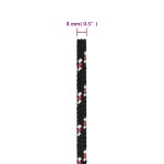 vidaXL Frânghie de barcă, negru, 8 mm, 25 m, polipropilenă vidaXL Frânghie de barcă, negru, 8 mm, 25 m, polipropilenă