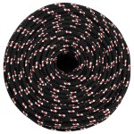 vidaXL Frânghie de barcă, negru, 10 mm, 500 m, polipropilenă vidaXL Frânghie de barcă, negru, 10 mm, 500 m, polipropilenă