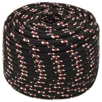 vidaXL Frânghie de barcă, negru, 14 mm, 25 m, polipropilenă vidaXL Frânghie de barcă, negru, 14 mm, 25 m, polipropilenă