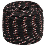 vidaXL Frânghie de barcă, negru, 18 mm, 25 m, polipropilenă
