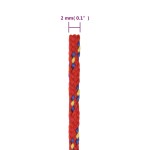 vidaXL Frânghie de barcă, roșu, 2 mm, 100 m, polipropilenă vidaXL Frânghie de barcă, roșu, 2 mm, 100 m, polipropilenă