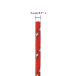 vidaXL Frânghie de barcă, roșu, 3 mm, 50 m, polipropilenă vidaXL Frânghie de barcă, roșu, 3 mm, 50 m, polipropilenă