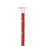 vidaXL Frânghie de barcă, roșu, 3 mm, 500 m, polipropilenă vidaXL Frânghie de barcă, roșu, 3 mm, 500 m, polipropilenă