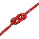 vidaXL Frânghie de barcă, roșu, 4 mm, 50 m, polipropilenă vidaXL Frânghie de barcă, roșu, 4 mm, 50 m, polipropilenă