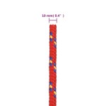 vidaXL Frânghie de barcă, roșu, 10 mm, 25 m, polipropilenă vidaXL Frânghie de barcă, roșu, 10 mm, 25 m, polipropilenă