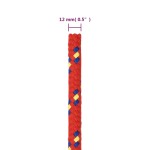 vidaXL Frânghie de barcă, roșu, 12 mm, 100 m, polipropilenă vidaXL Frânghie de barcă, roșu, 12 mm, 100 m, polipropilenă