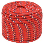 vidaXL Frânghie de barcă, roșu, 14 mm, 25 m, polipropilenă vidaXL Frânghie de barcă, roșu, 14 mm, 25 m, polipropilenă