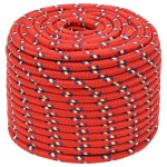 vidaXL Frânghie de barcă, roșu, 14 mm, 100 m, polipropilenă vidaXL Frânghie de barcă, roșu, 14 mm, 100 m, polipropilenă