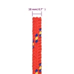 vidaXL Frânghie de barcă, roșu, 18 mm, 25 m, polipropilenă vidaXL Frânghie de barcă, roșu, 18 mm, 25 m, polipropilenă