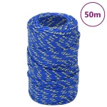 vidaXL Frânghie de barcă, albastru, 2 mm, 50 m, polipropilenă vidaXL Frânghie de barcă, albastru, 2 mm, 50 m, polipropilenă
