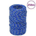 vidaXL Frânghie de barcă, albastru, 2 mm, 250 m, polipropilenă vidaXL Frânghie de barcă, albastru, 2 mm, 250 m, polipropilenă