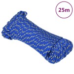 vidaXL Frânghie de barcă, albastru, 3 mm, 25 m, polipropilenă vidaXL Frânghie de barcă, albastru, 3 mm, 25 m, polipropilenă