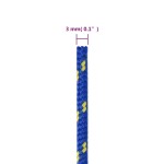 vidaXL Frânghie de barcă, albastru, 3 mm, 25 m, polipropilenă vidaXL Frânghie de barcă, albastru, 3 mm, 25 m, polipropilenă