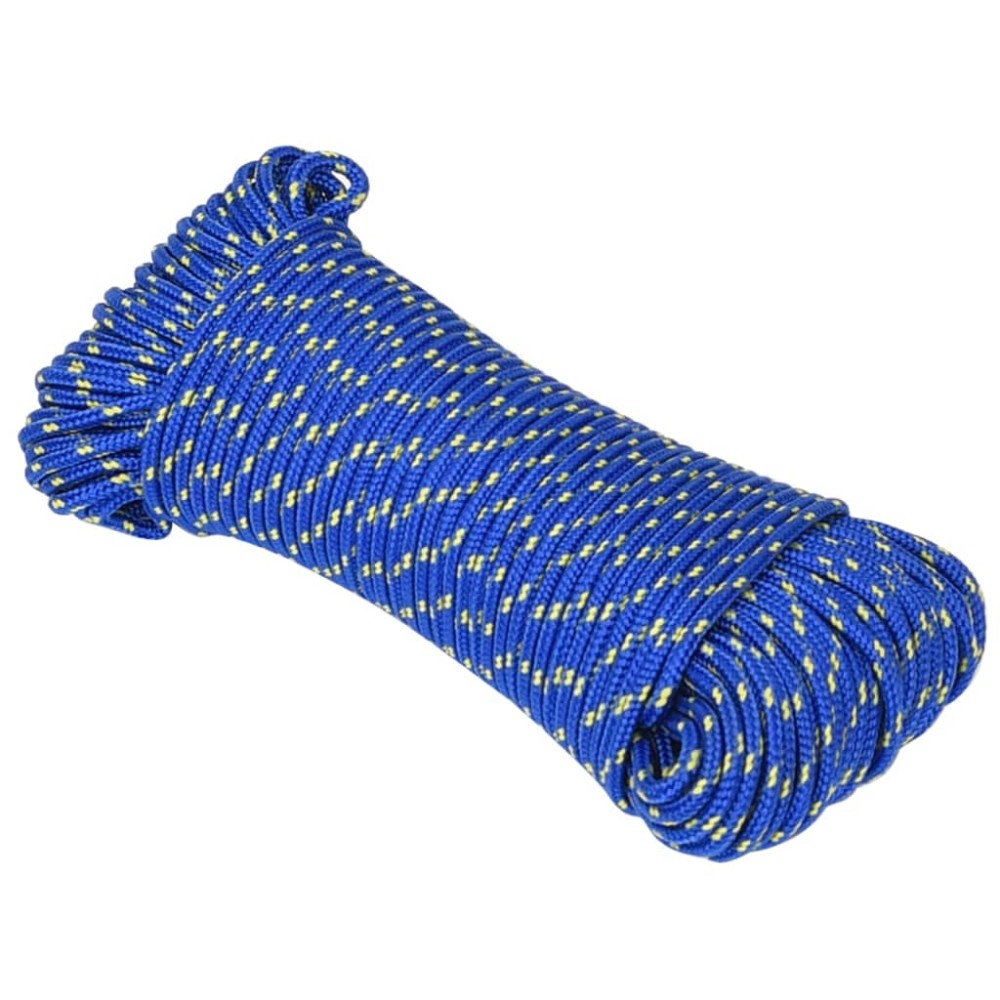 vidaXL Frânghie de barcă, albastru, 4 mm, 50 m, polipropilenă