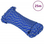 vidaXL Frânghie de barcă, albastru, 5 mm, 25 m, polipropilenă vidaXL Frânghie de barcă, albastru, 5 mm, 25 m, polipropilenă