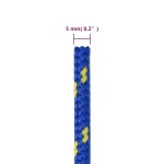 vidaXL Frânghie de barcă, albastru, 5 mm, 25 m, polipropilenă vidaXL Frânghie de barcă, albastru, 5 mm, 25 m, polipropilenă