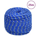 vidaXL Frânghie de barcă, albastru, 6 mm, 25 m, polipropilenă vidaXL Frânghie de barcă, albastru, 6 mm, 25 m, polipropilenă