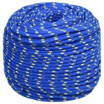 vidaXL Frânghie de barcă, albastru, 8 mm, 50 m, polipropilenă