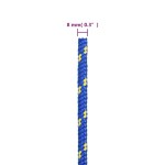 vidaXL Frânghie de barcă, albastru, 8 mm, 50 m, polipropilenă