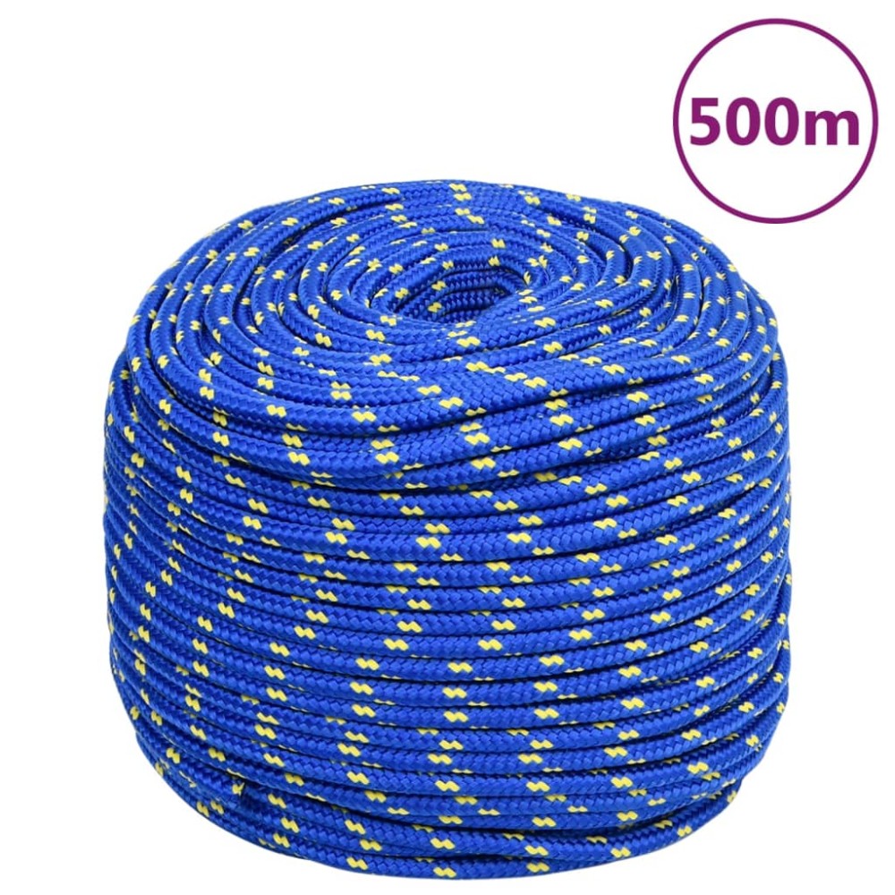 vidaXL Frânghie de barcă, albastru, 10 mm, 500 m, polipropilenă