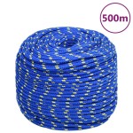 vidaXL Frânghie de barcă, albastru, 10 mm, 500 m, polipropilenă vidaXL Frânghie de barcă, albastru, 10 mm, 500 m, polipropilenă